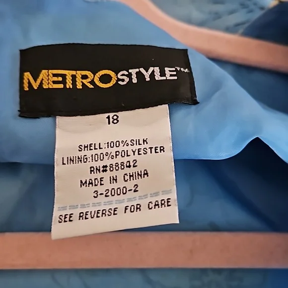 Metrostyle Women long 100% silk dress - Picture 2 of 2